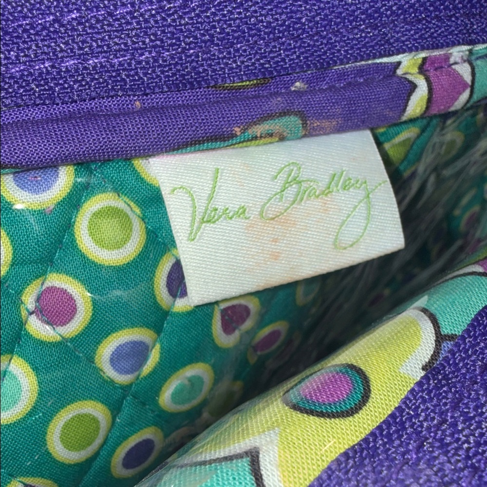 Preloved Vera Bradley Purple and Green Floral Travel Bag (cosmetic) EUC - Picture 9 of 9